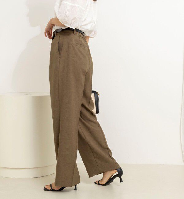 NOLLEY'S「ウォッシャブルラップ風ワイドパンツ」|その他|