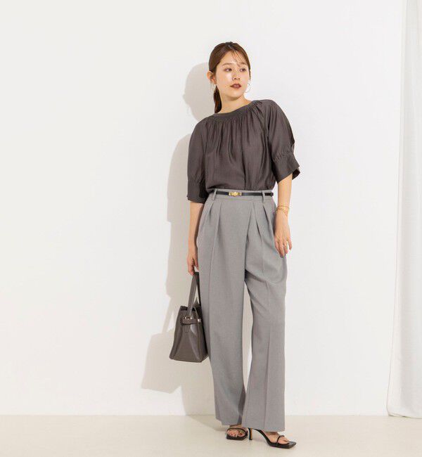 NOLLEY'S「ウォッシャブルラップ風ワイドパンツ」|その他|