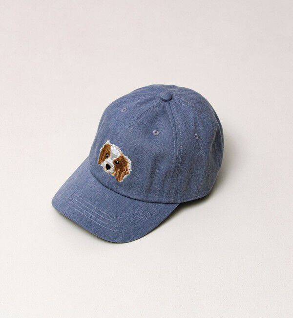 GLOSTER「【カラー追加して再登場】WASHED DOG embroidery CAP」|キャップ・キャスケット|ブルー系その他