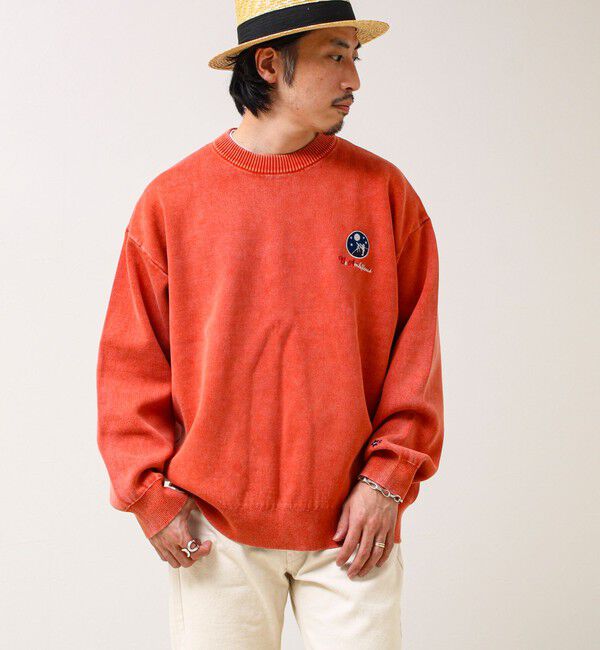 GLOSTER「【BOYエンブレム刺繍】Wフェイス フェードプルオーバーニット」|ニット・セーター|