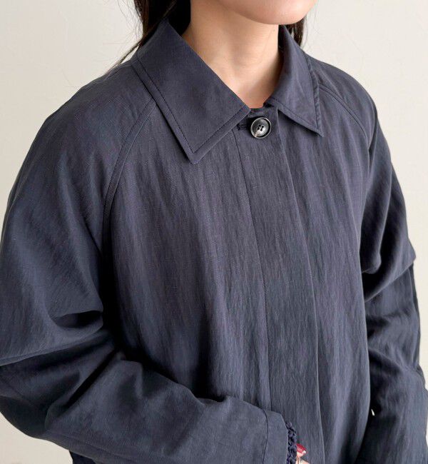 fredy emue「リネン混タンブラーステンカラーコート」|ステンカラーコート|