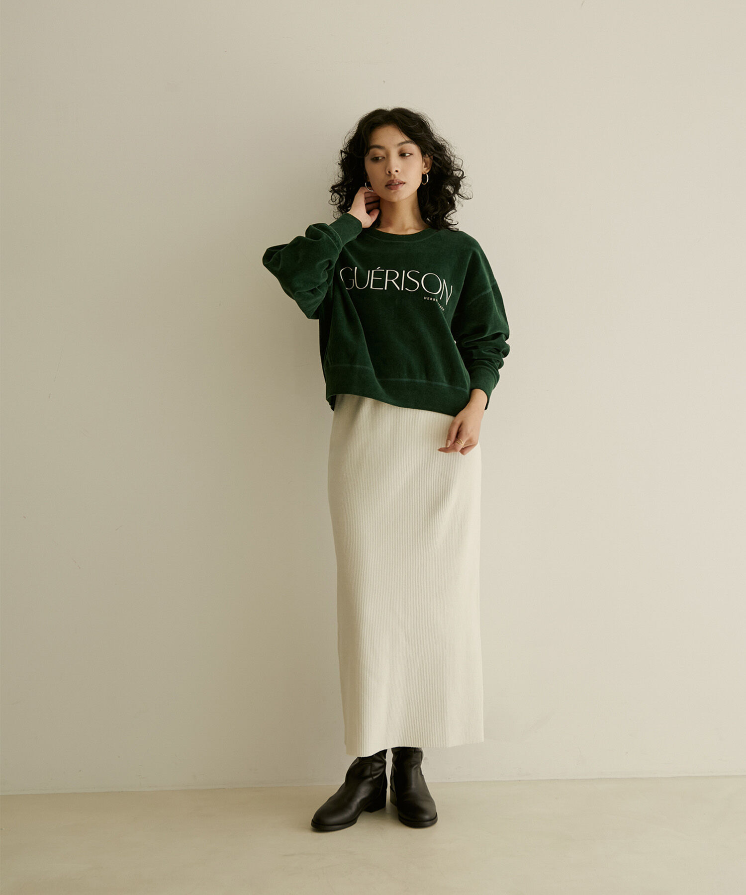 SALON adam et rope'「【極上の肌ざわり】リブタイトスカート-CreamyCotton /クリーミーコットン-」|スカート|