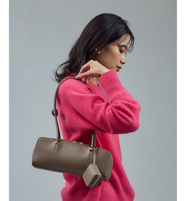 SALON adam et rope'「ミニポーチ付きスプリットレザーワイドバッグ / 追加」|ショルダー・メッセンジャー|