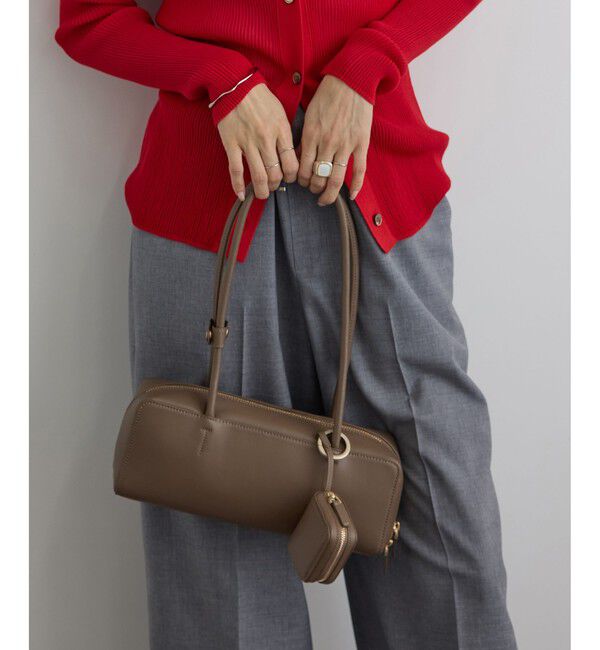 SALON adam et rope'「ミニポーチ付きスプリットレザーワイドバッグ / 追加」|ショルダー・メッセンジャー|