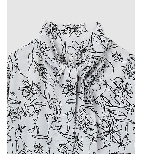 ROPE「ハンドフラワーバックタイブラウス/セットアップ対応」|シャツ・ブラウス|