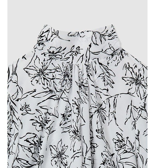 ROPE「ハンドフラワーバックタイブラウス/セットアップ対応」|シャツ・ブラウス|