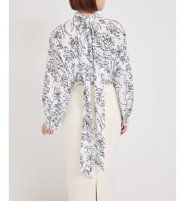 ROPE「ハンドフラワーバックタイブラウス/セットアップ対応」|シャツ・ブラウス|