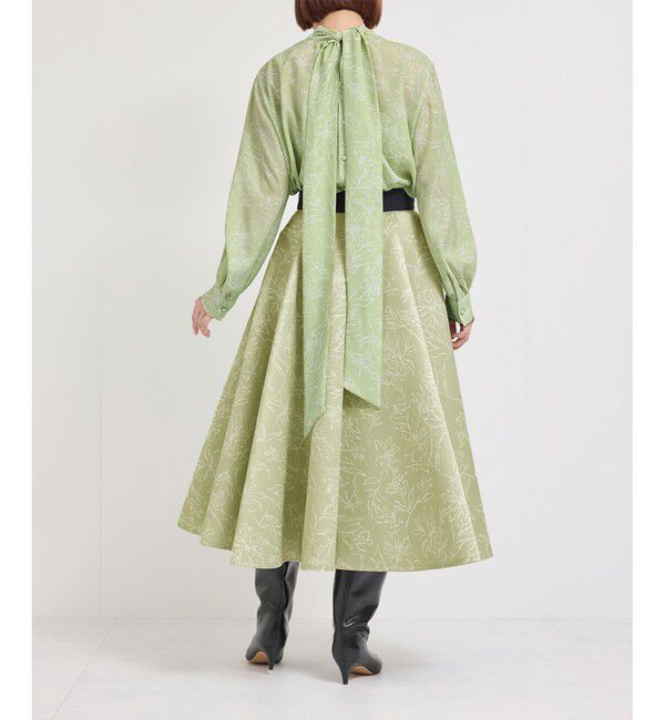 ROPE「ハンドフラワーバックタイブラウス/セットアップ対応」|シャツ・ブラウス|