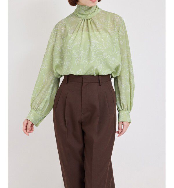 ROPE「ハンドフラワーバックタイブラウス/セットアップ対応」|シャツ・ブラウス|