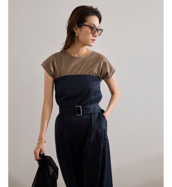 ROPE「コットンサテンオールインワン/洗える」|オールインワン|