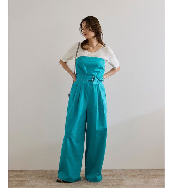 ROPE「コットンサテンオールインワン/洗える」|オールインワン|