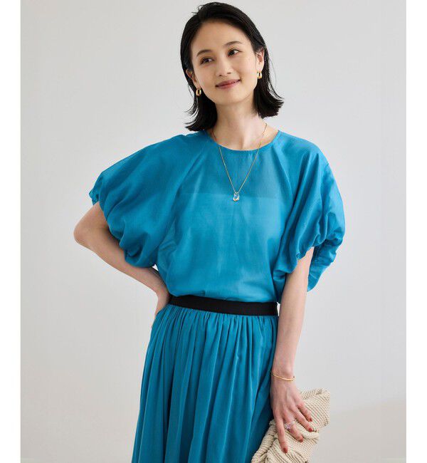 ROPE「【洗える】コットンシルクブラウス/セットアップ対応」|シャツ・ブラウス|