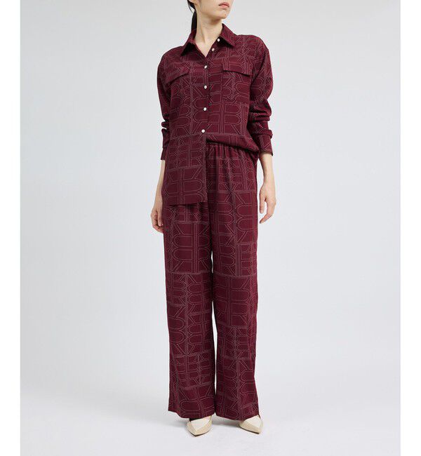 ROPE「R柄プリントイージーパンツ」|チノ|