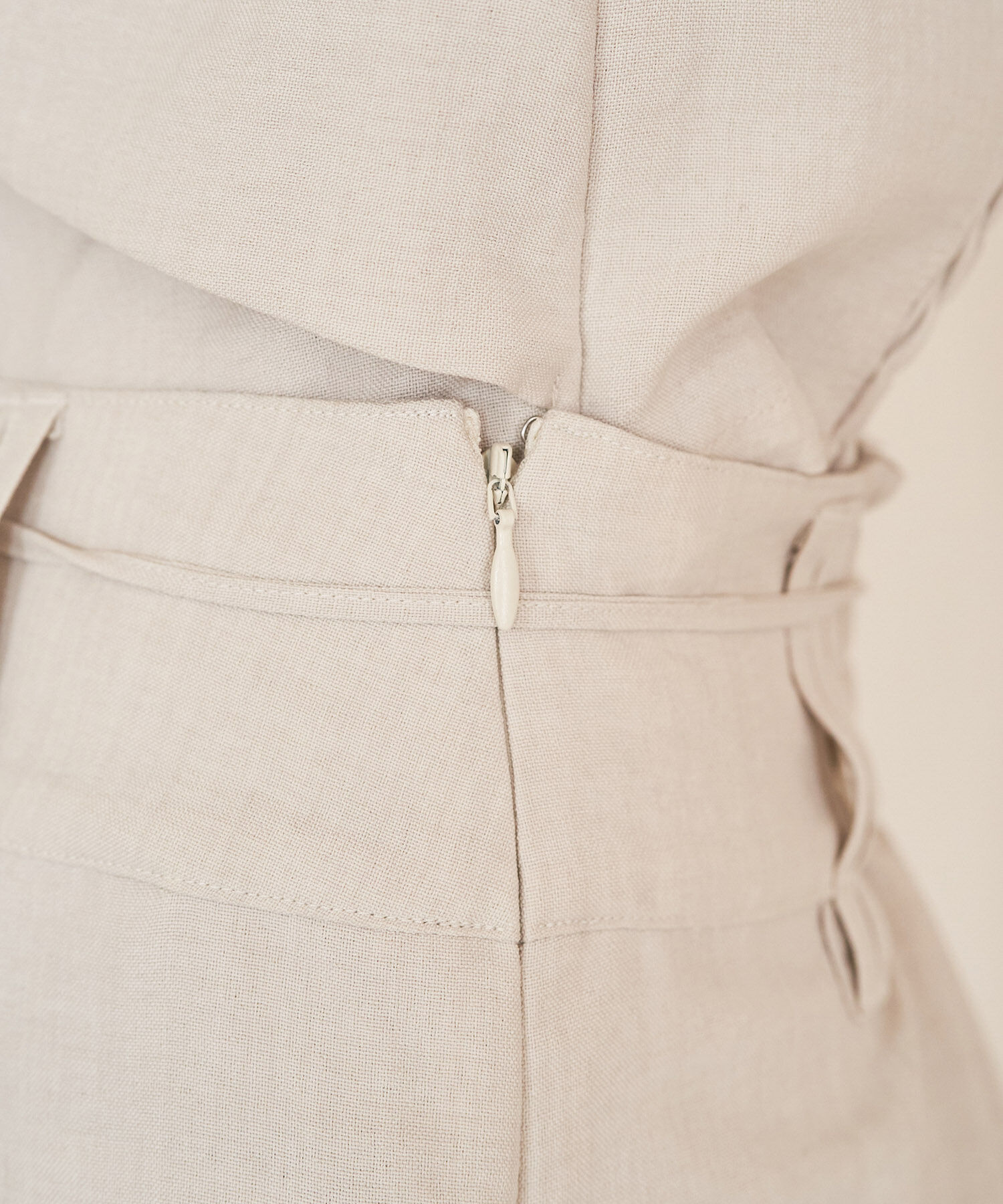 VIS「【接触冷感・洗える】美easyリネンライクベルト付き Iラインスカート」|スカート|