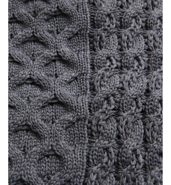 VIS「【WEB限定】ローゲージケーブルクロップドニット」|ニット・セーター|