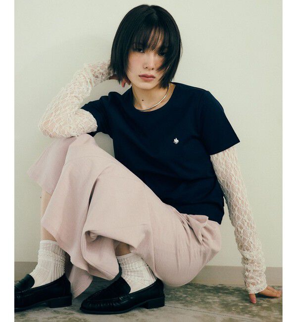 VIS「【POLO BCS】VIS別注刺しゅうコンパクトTシャツ/一部WEB限定カラー」|Tシャツ・カットソー|ネイビー(40)