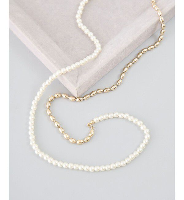 ROPE PICNIC PASSAGE「2WAYパールコンビロングネックレス」|ネックレス|