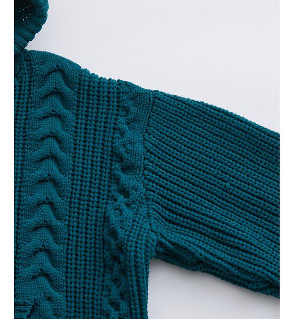 ADAM ET ROPE'「【WEB限定】ボリュームケーブル ニット パーカー / ロングシーズン着用可能 / 超軽量 / ユニセックス」|パーカー|