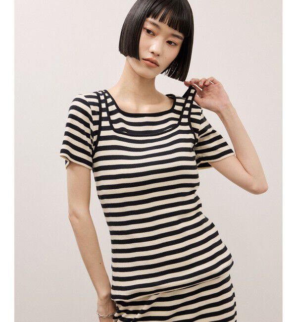 ADAM ET ROPE'「【Miller for ADAM ET ROPE'】別注 スクエアタンク」|タンクトップ|