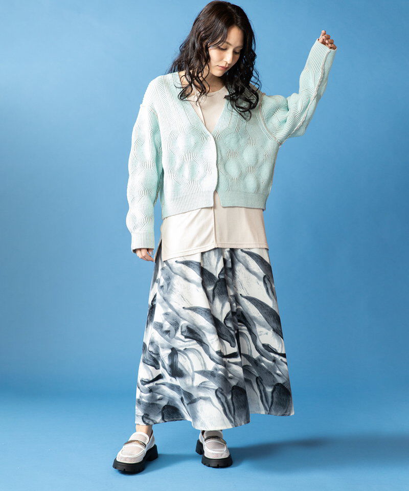  「プリントフレアースカート」|フレア|