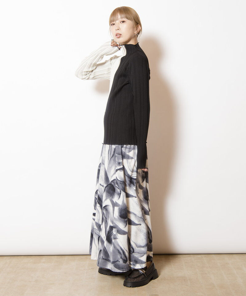  「プリントフレアースカート」|フレア|