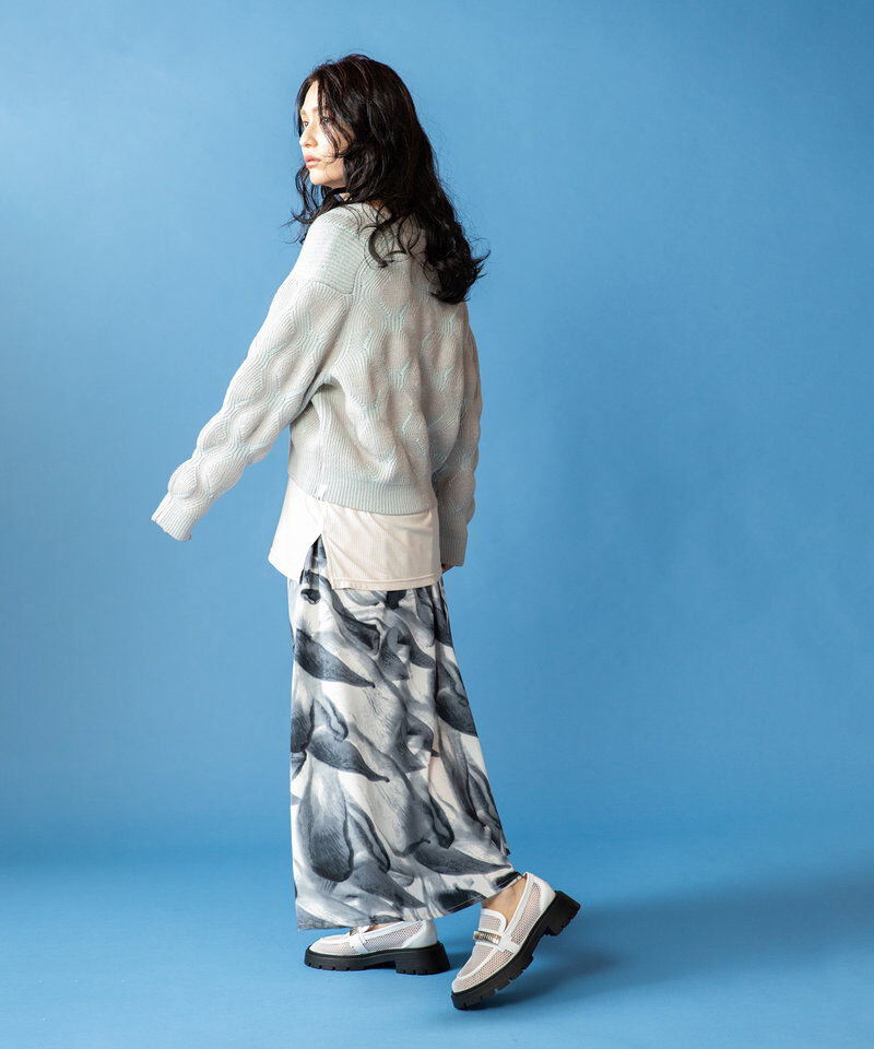  「プリントフレアースカート」|フレア|