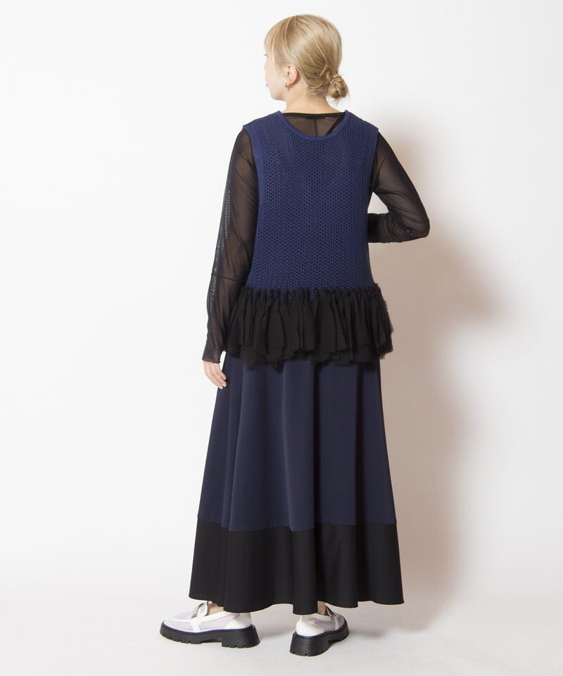  「配色切替フレアースカート」|スカート|