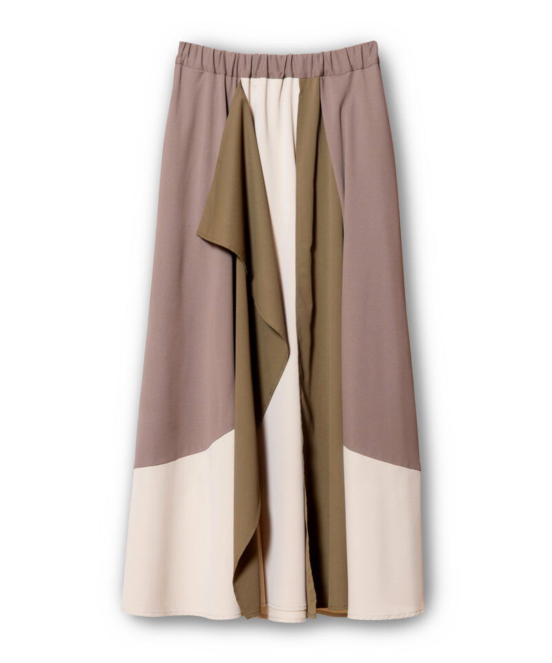  「配色切替フレアースカート」|スカート|
