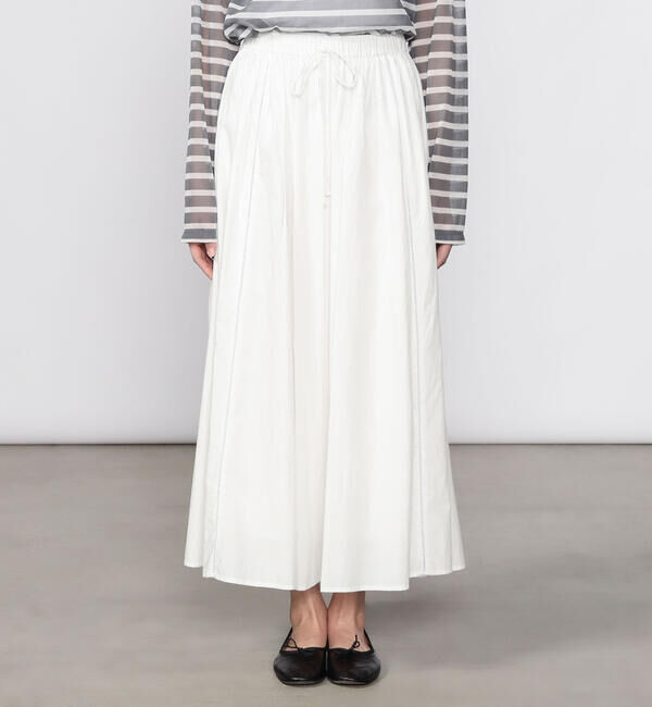  「INDIA INDUSTRY | コットンポプリン ギャザースカート WOMEN」|スカート|
