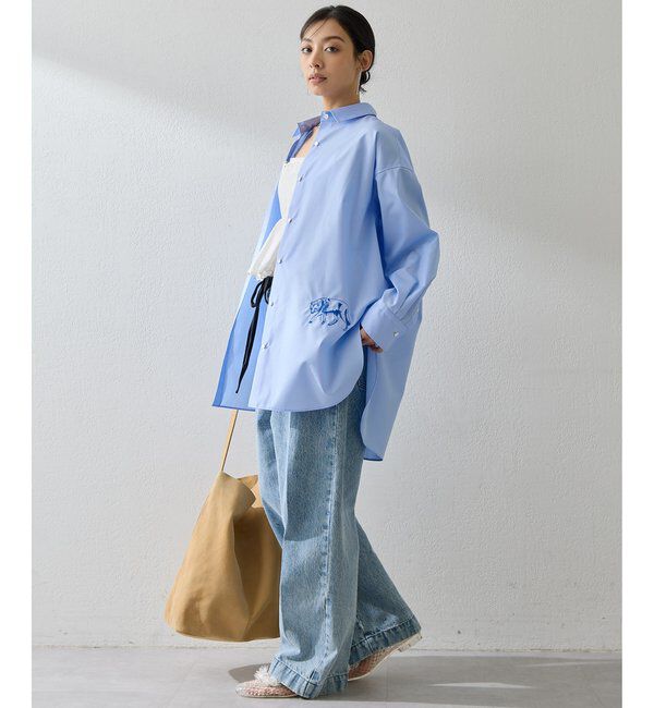  「＜一部カラー期間限定販売＞アニマル刺繍シャツ」|シャツ・ブラウス|