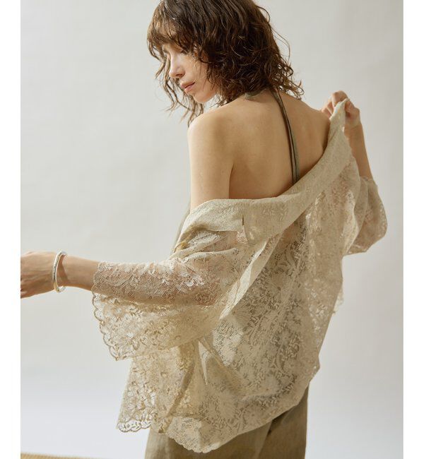 Drawing Numbers「【Drawing Numbers】リネンリバーレースブラウス」|シャツ・ブラウス|