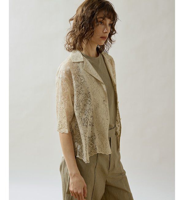 Drawing Numbers「【Drawing Numbers】リネンリバーレースブラウス」|シャツ・ブラウス|