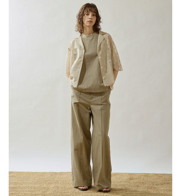 Drawing Numbers「【Drawing Numbers】リネンリバーレースブラウス」|シャツ・ブラウス|