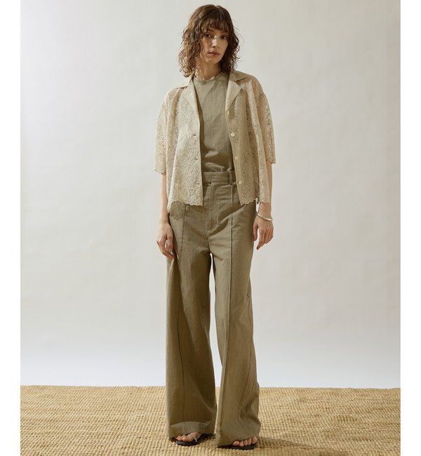 Drawing Numbers「【Drawing Numbers】リネンリバーレースブラウス」|シャツ・ブラウス|