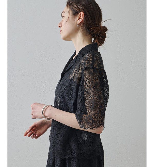 Drawing Numbers「【Drawing Numbers】リネンリバーレースブラウス」|シャツ・ブラウス|