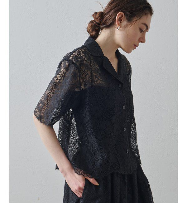 Drawing Numbers「【Drawing Numbers】リネンリバーレースブラウス」|シャツ・ブラウス|