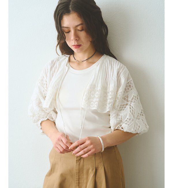  「ボレロブラウス」|シャツ・ブラウス|オフホワイト