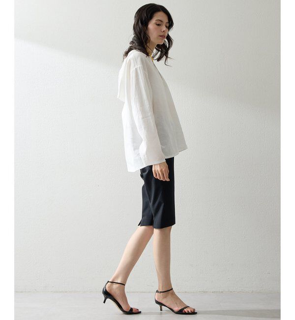  「リネンフードプルオーバー」|シャツ・ブラウス|