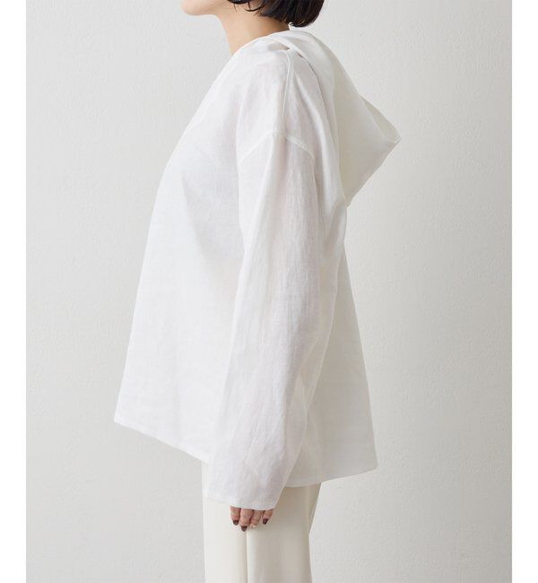  「リネンフードプルオーバー」|シャツ・ブラウス|