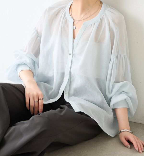  「スキッパーシアーブラウス」|シャツ・ブラウス|