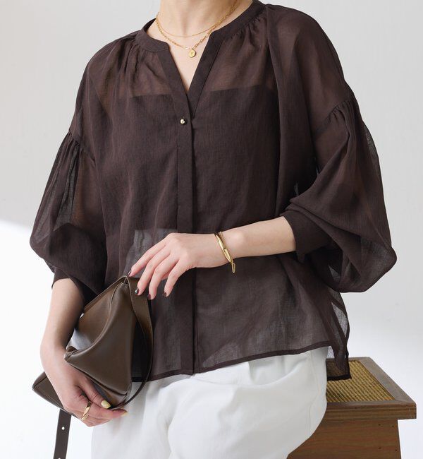  「スキッパーシアーブラウス」|シャツ・ブラウス|