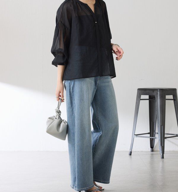  「スキッパーシアーブラウス」|シャツ・ブラウス|