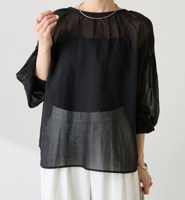  「スキッパーシアーブラウス」|シャツ・ブラウス|