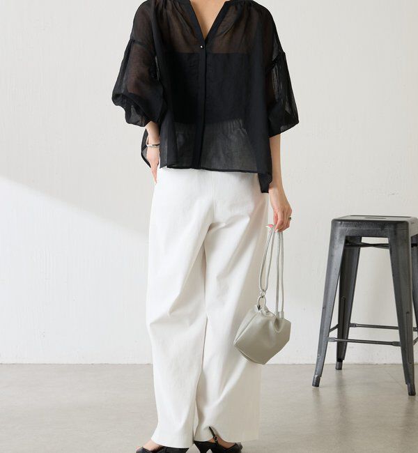  「スキッパーシアーブラウス」|シャツ・ブラウス|