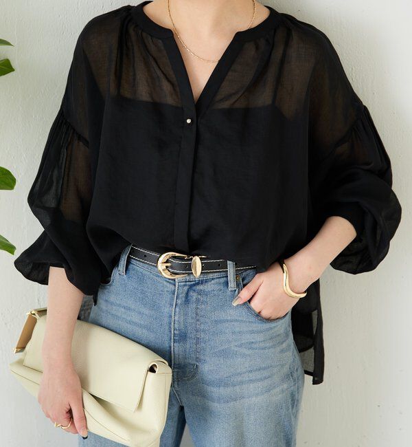  「スキッパーシアーブラウス」|シャツ・ブラウス|