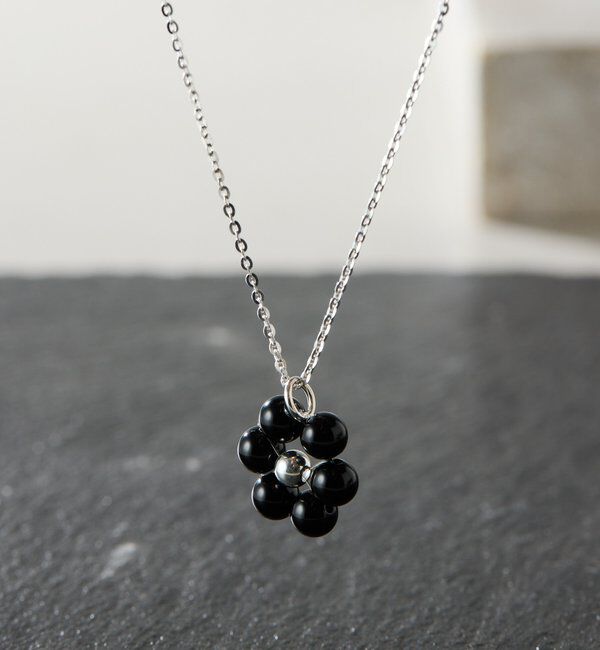  「【Sivelle./シヴェル】Silver925 オニキスフラワーネックレス」|リング|