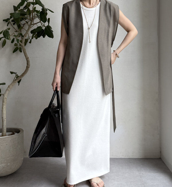  「【全骨格細見え】ブークレーダンボールタンクワンピース」|ワンピース|