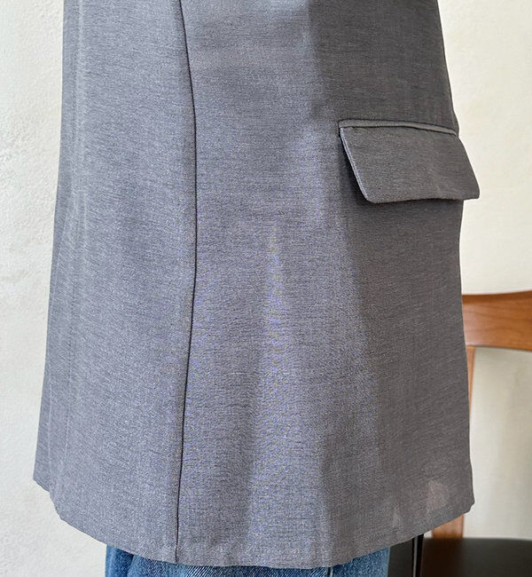  「【ウォッシャブル】シアーダブルジャケット」|テーラードジャケット|