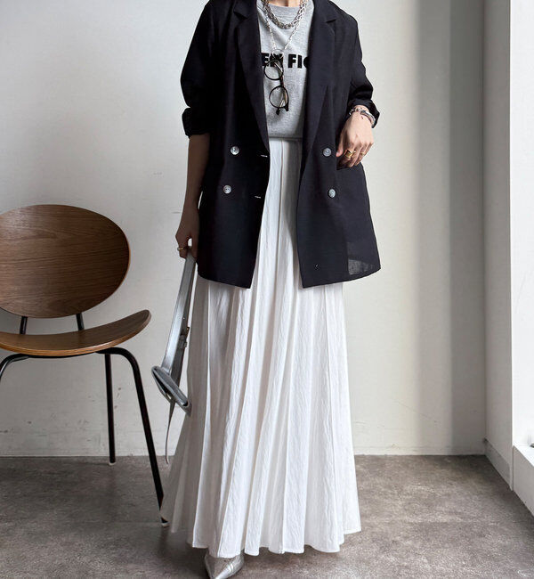  「【ウォッシャブル】シアーダブルジャケット」|テーラードジャケット|