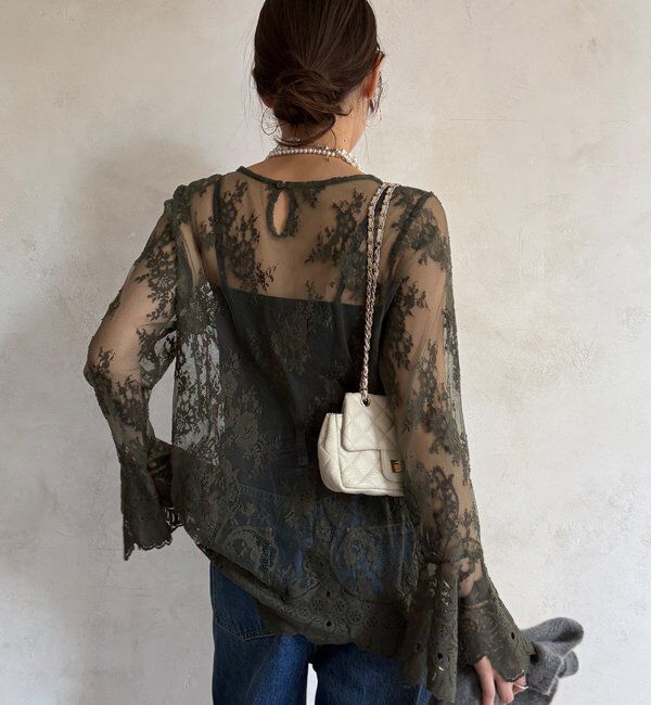  「レースフレアブラウス」|シャツ・ブラウス|